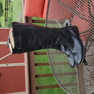 Frye Paige Knee-High Black Leather Boots